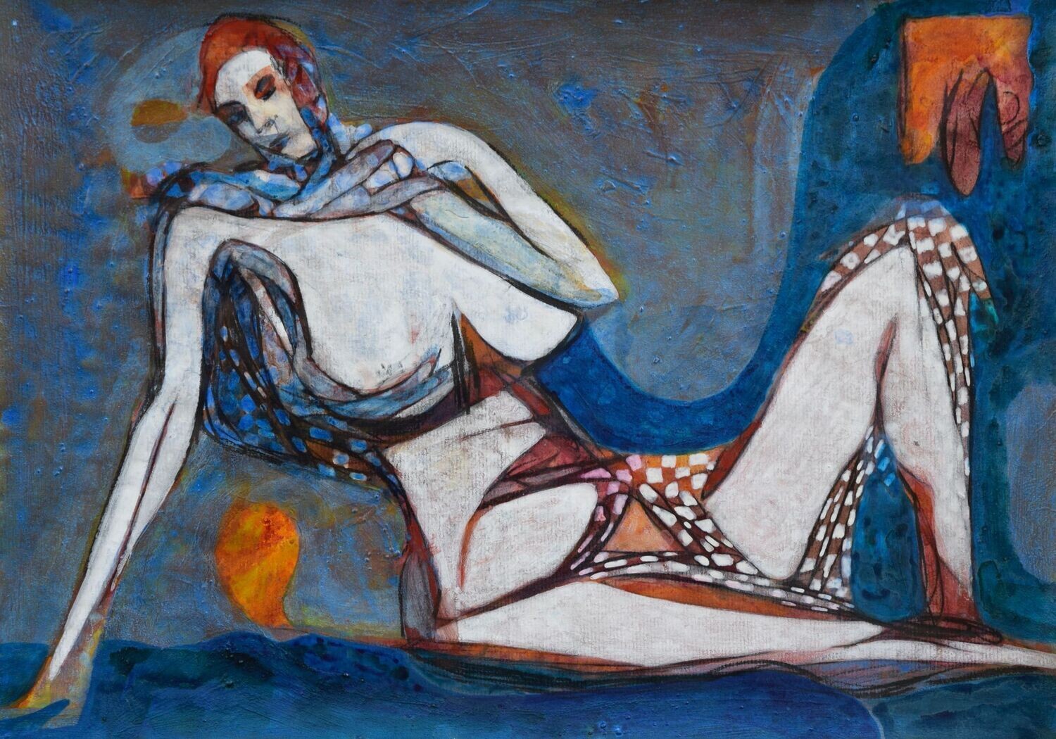 Acrylic on paper and their collage on canvas with wooden frame // Size: ca..30 x 40 x 4 cm