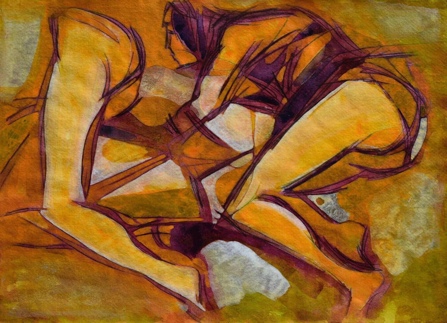Acrylic on paper and their collage on canvas with wooden frame // Size: ca..30 x 40 x 4 cm