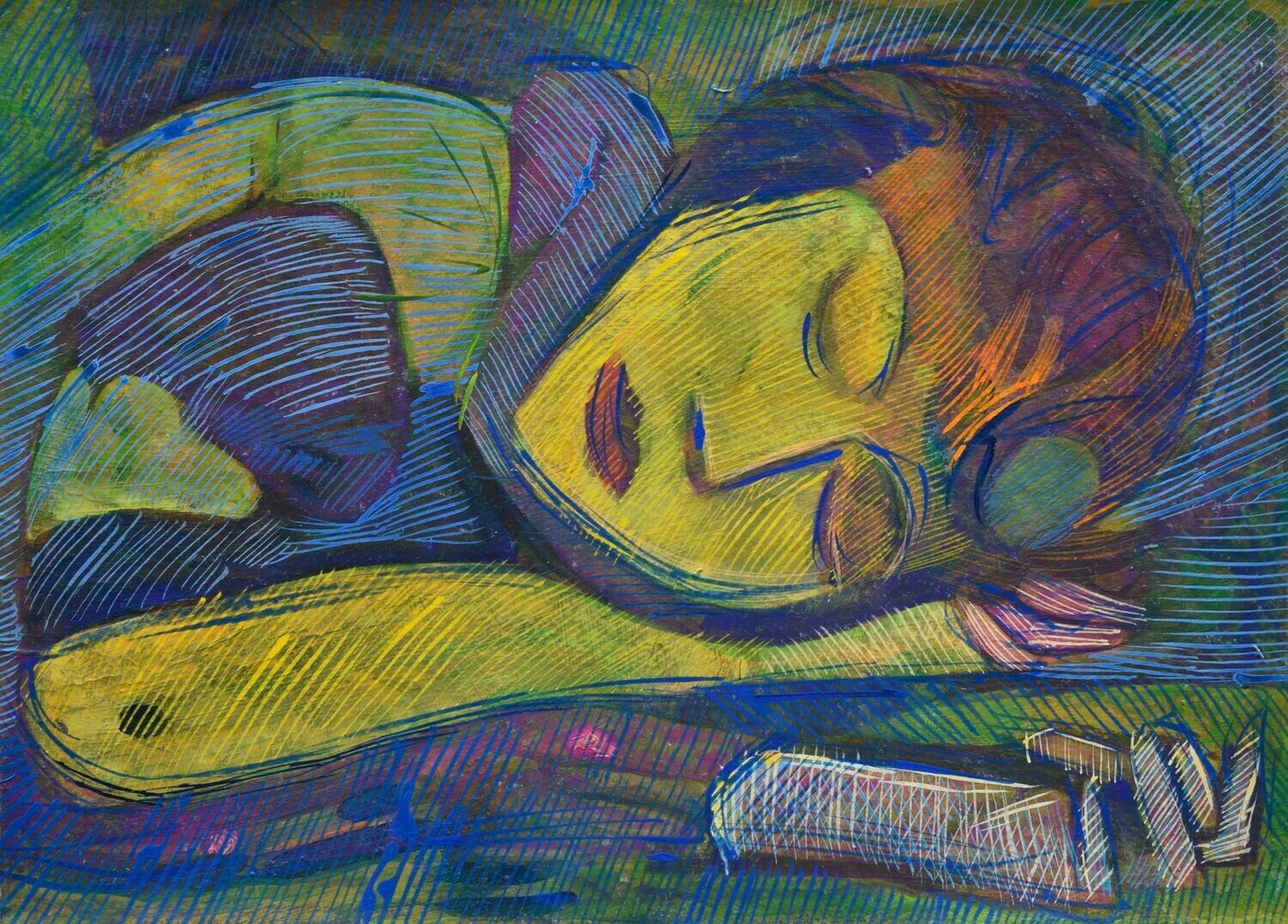 Acrylic on paper and their collage on canvas with wooden frame // Size: ca..30 x 40 x 4 cm