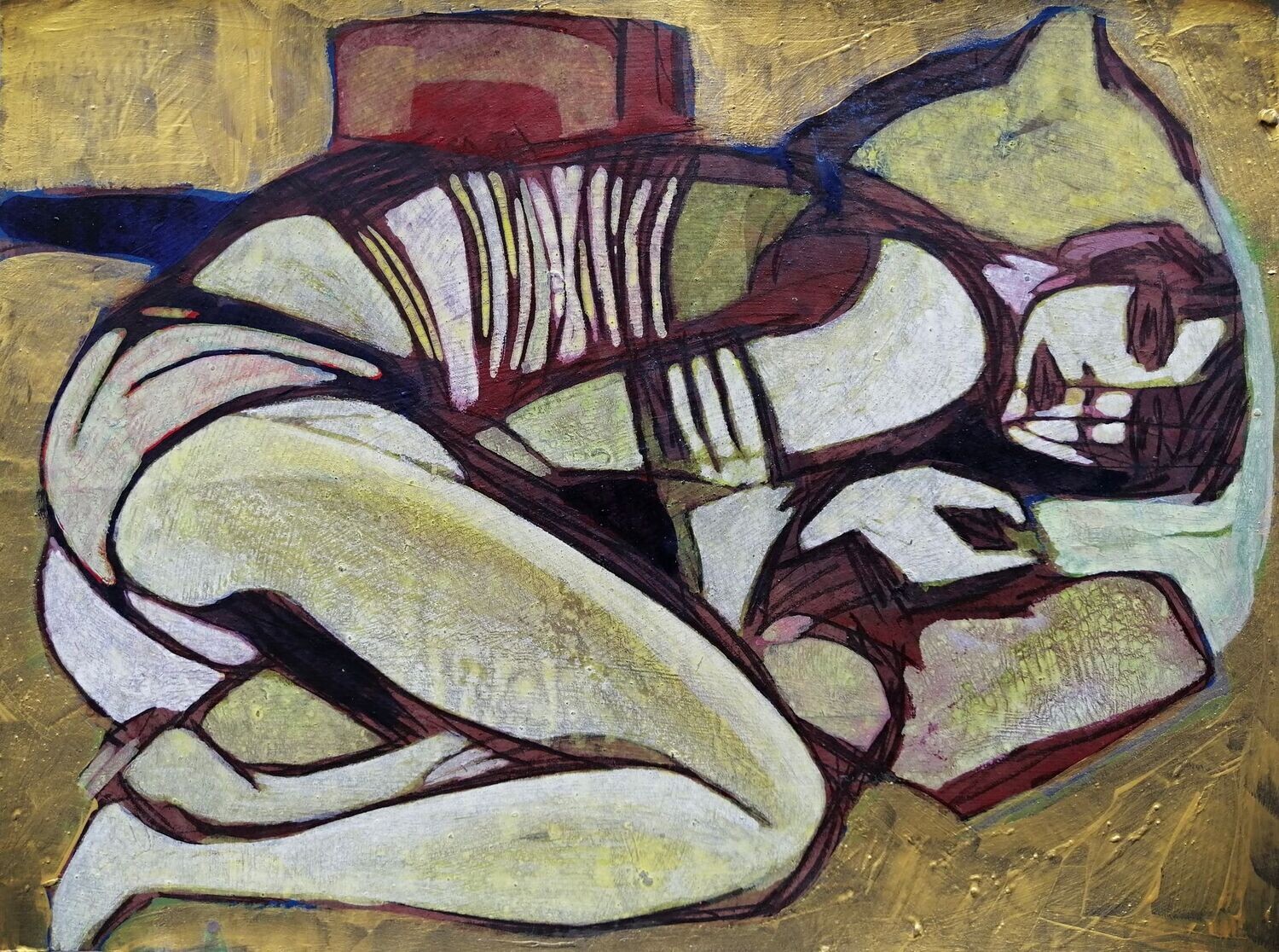 Acrylic on paper and their collage on canvas with wooden frame // Size: ca..30 x 40 x 4 cm