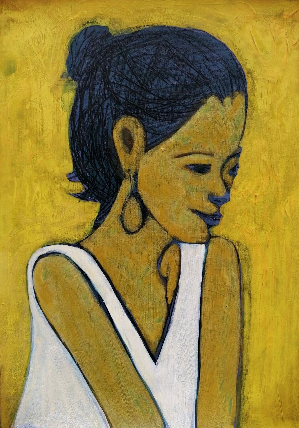 Acrylic on paper and their collage on canvas with wooden frame // Size: ca..30 x 40 x 4 cm