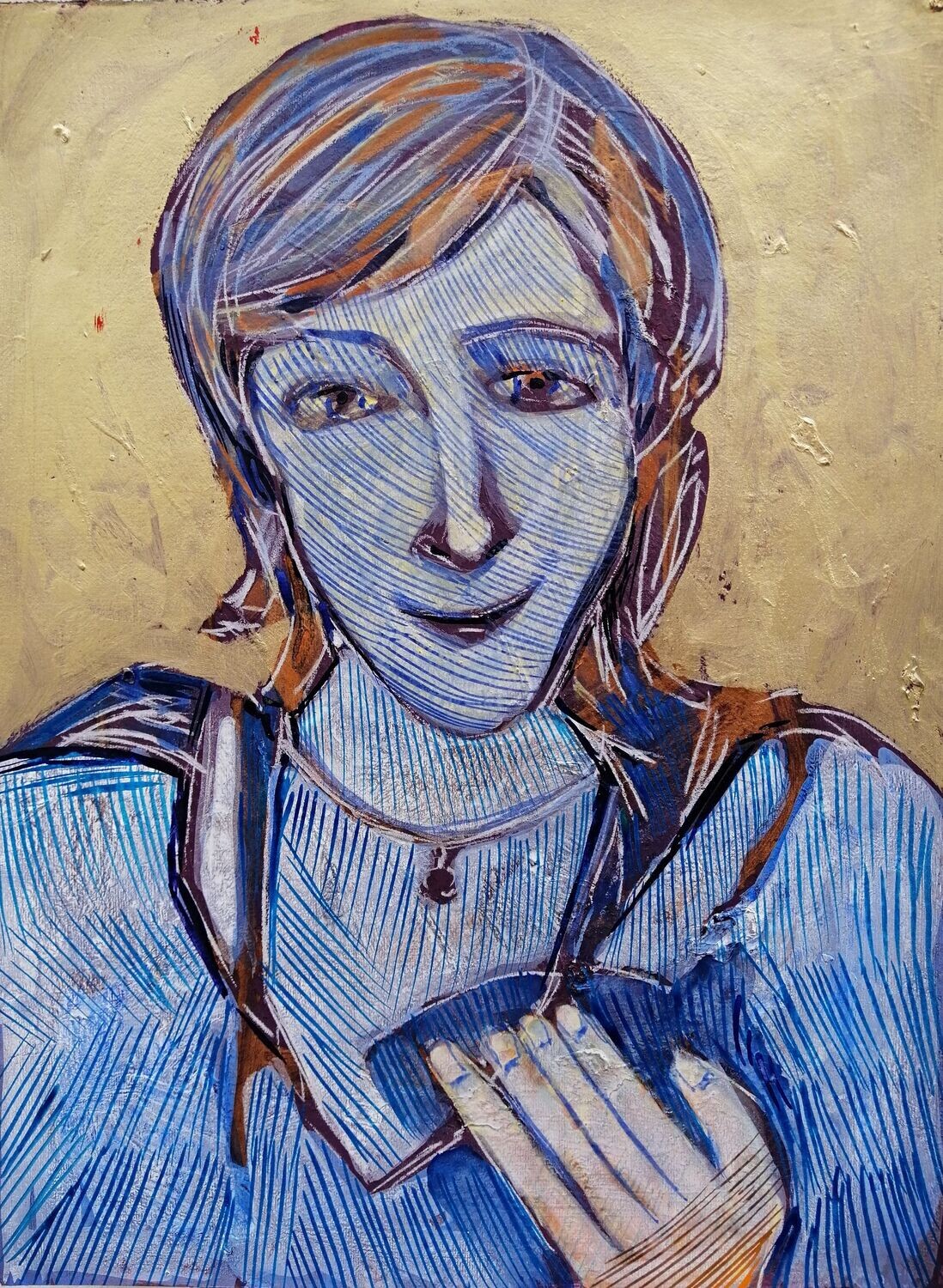 Acrylic on paper and their collage on canvas with wooden frame // Size: ca..30 x 40 x 4 cm