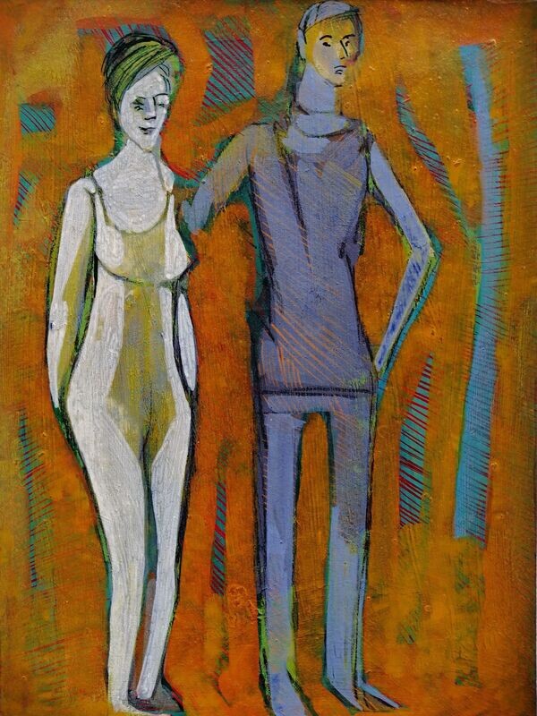 Acrylic on paper and their collage on canvas with wooden frame // Size: ca..30 x 40 x 4 cm Acrylic on paper and their collage on canvas with wooden frame // Size: ca..30 x 40 x 4 cm