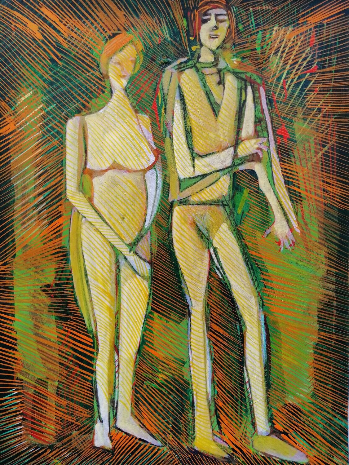 Acrylic on paper and their collage on canvas with wooden frame // Size: ca..30 x 40 x 4 cm