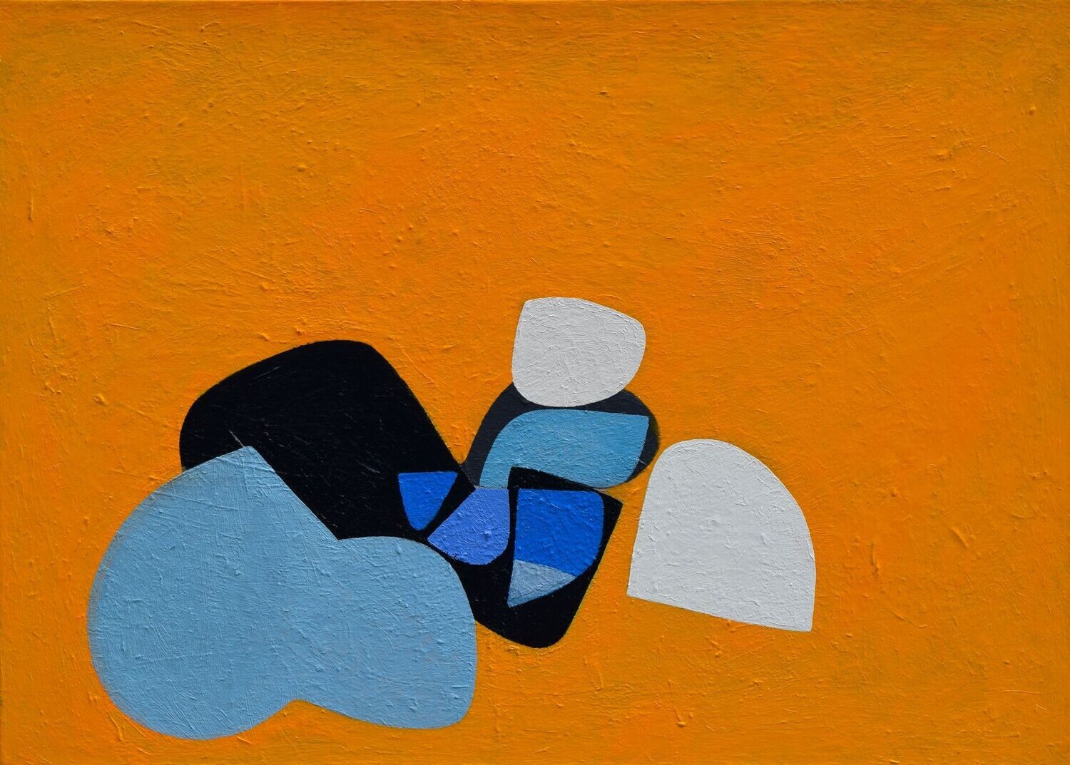 Oil - Orang  ابستراکت, / Size: ca.. 50 x 70 x 4 cm
