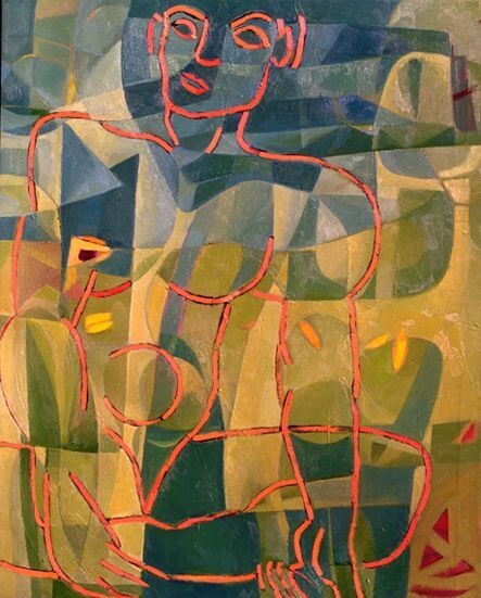 Collage, original / print on handmade paper with acrylic on canvas / original signature of the artist on the back of the work  // Size : ca. 47 x 61 x 4 cm