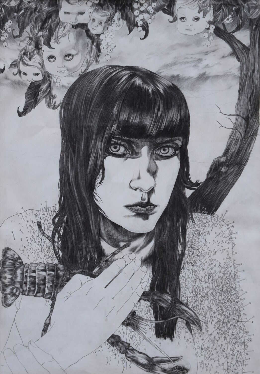 Collage, original / print on handmade paper with acrylic on canvas / original signature of the artist on the back of the work  // Size : ca. 47 x 61 x 4 cm