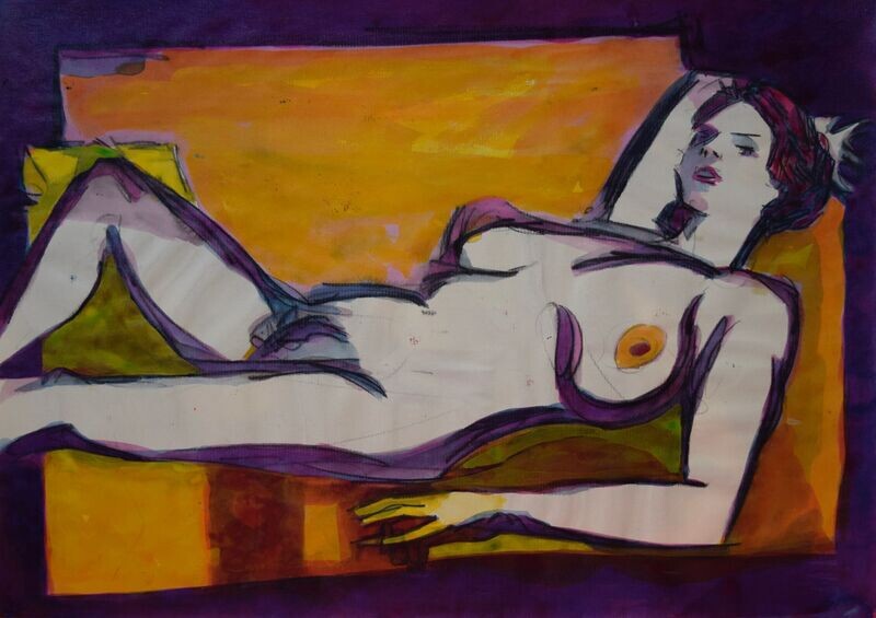 Collage, original / print on handmade paper with acrylic on canvas / original signature of the artist on the back of the work // Size : ca. 47 x 61 x 4 cm Collage, original / print on handmade paper with acrylic on canvas / original signature of the artist on the back of the work // Size : ca. 47 x 61 x 4 cm