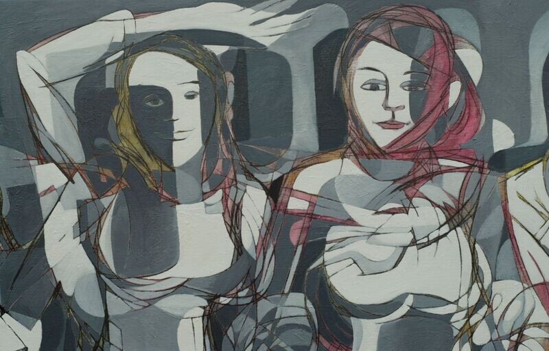 Collage, original / print on handmade paper with acrylic on canvas / original signature of the artist on the back of the work // Size : ca. 47 x 61 x 4 cm Collage, original / print on handmade paper with acrylic on canvas / original signature of the artist on the back of the work // Size : ca. 47 x 61 x 4 cm