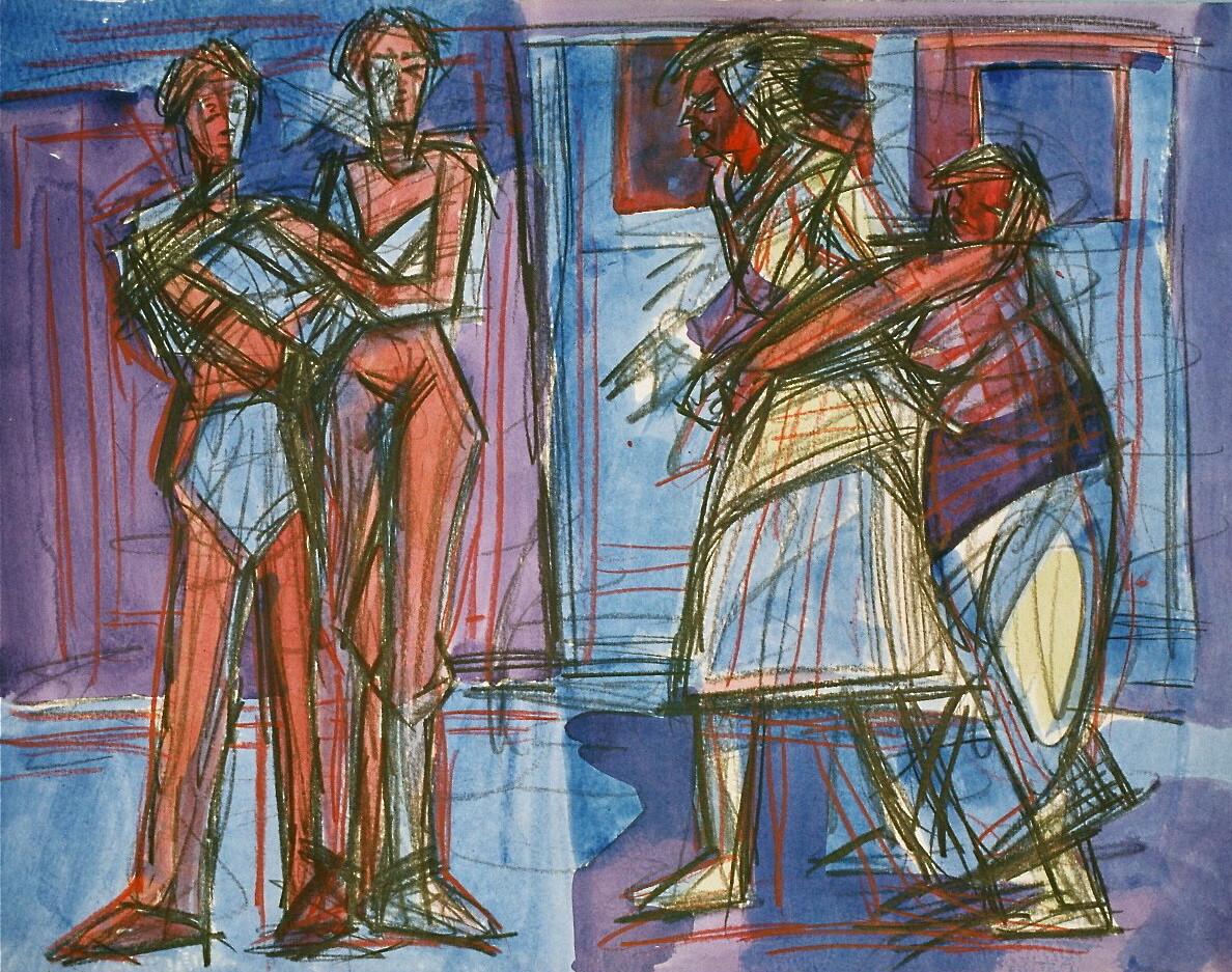 Collage, original / print on handmade paper with acrylic on canvas / original signature of the artist on the back of the work  // Size : ca. 47 x 61 x 4 cm