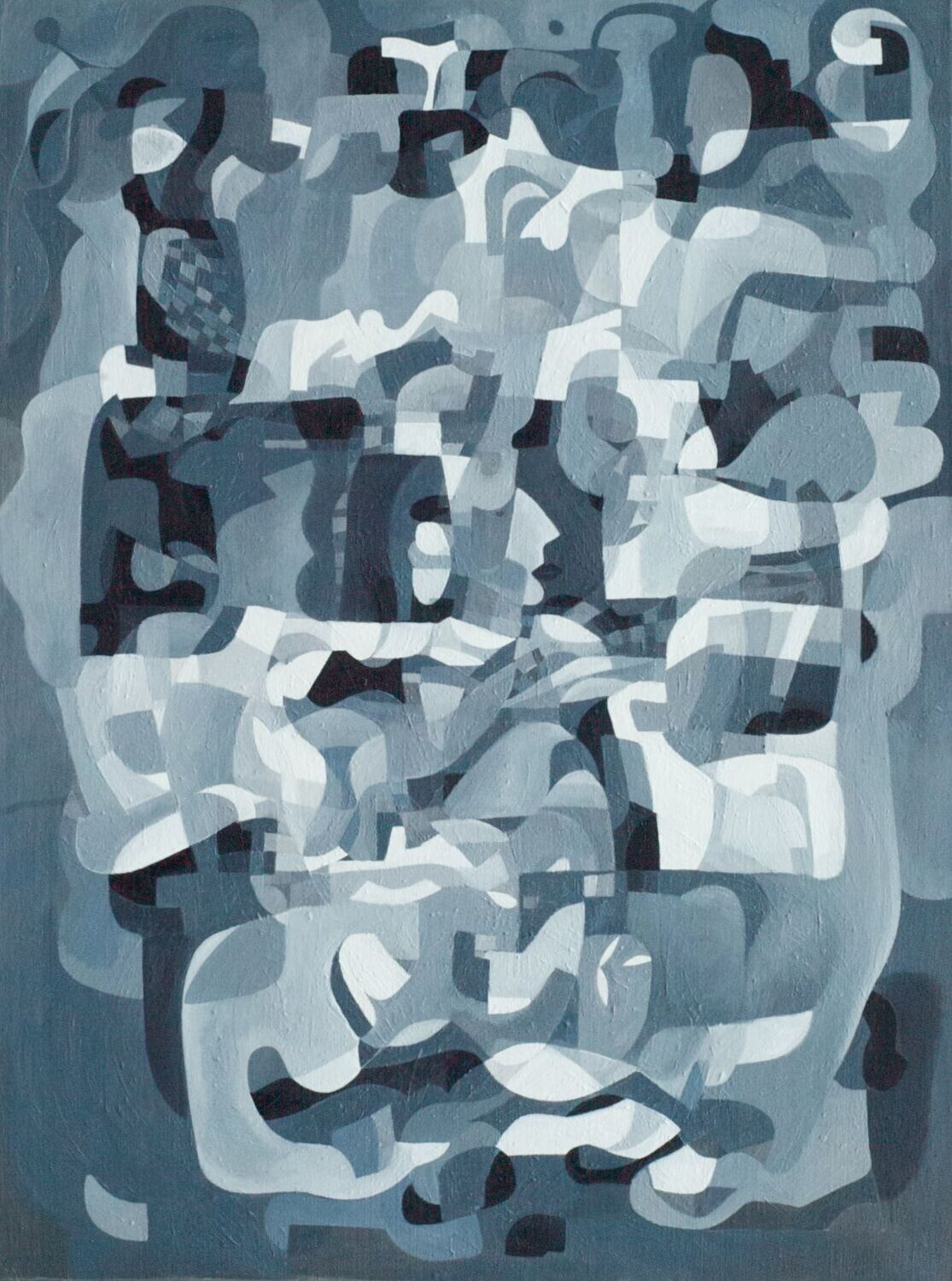 Collage, original / print on handmade paper with acrylic on canvas / original signature of the artist on the back of the work  // Size : ca. 47 x 61 x 4 cm