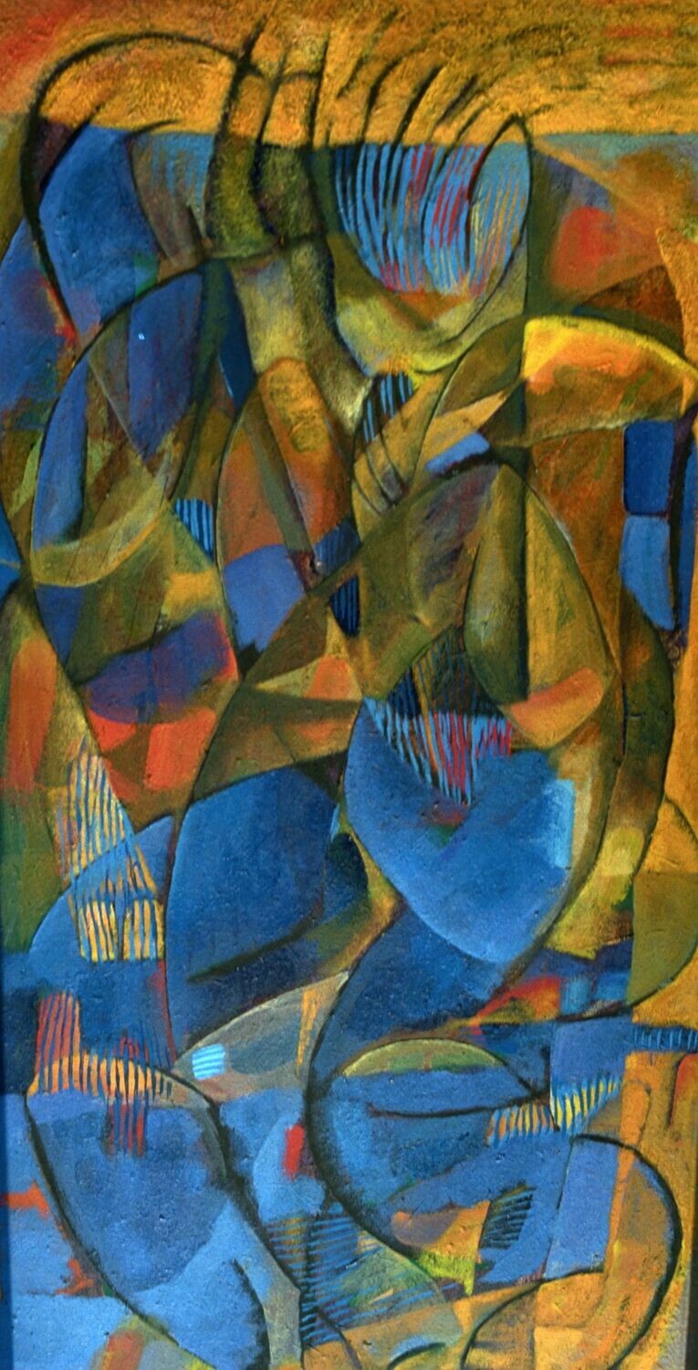 Collage, original / print on handmade paper with acrylic on canvas / original signature of the artist on the back of the work  // Size : ca. 47 x 61 x 4 cm