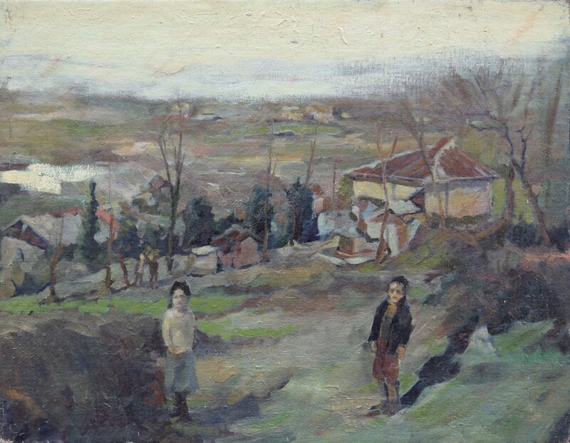 Collage, original / print on handmade paper with acrylic on canvas / original signature of the artist on the back of the work // Size : ca. 47 x 61 x 4 cm Collage, original / print on handmade paper with acrylic on canvas / original signature of the artist on the back of the work // Size : ca. 47 x 61 x 4 cm