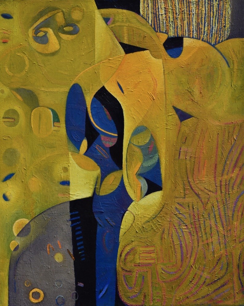 Collage, original / print on handmade paper with acrylic on canvas / original signature of the artist on the back of the work  // Size : ca. 47 x 61 x 4 cm