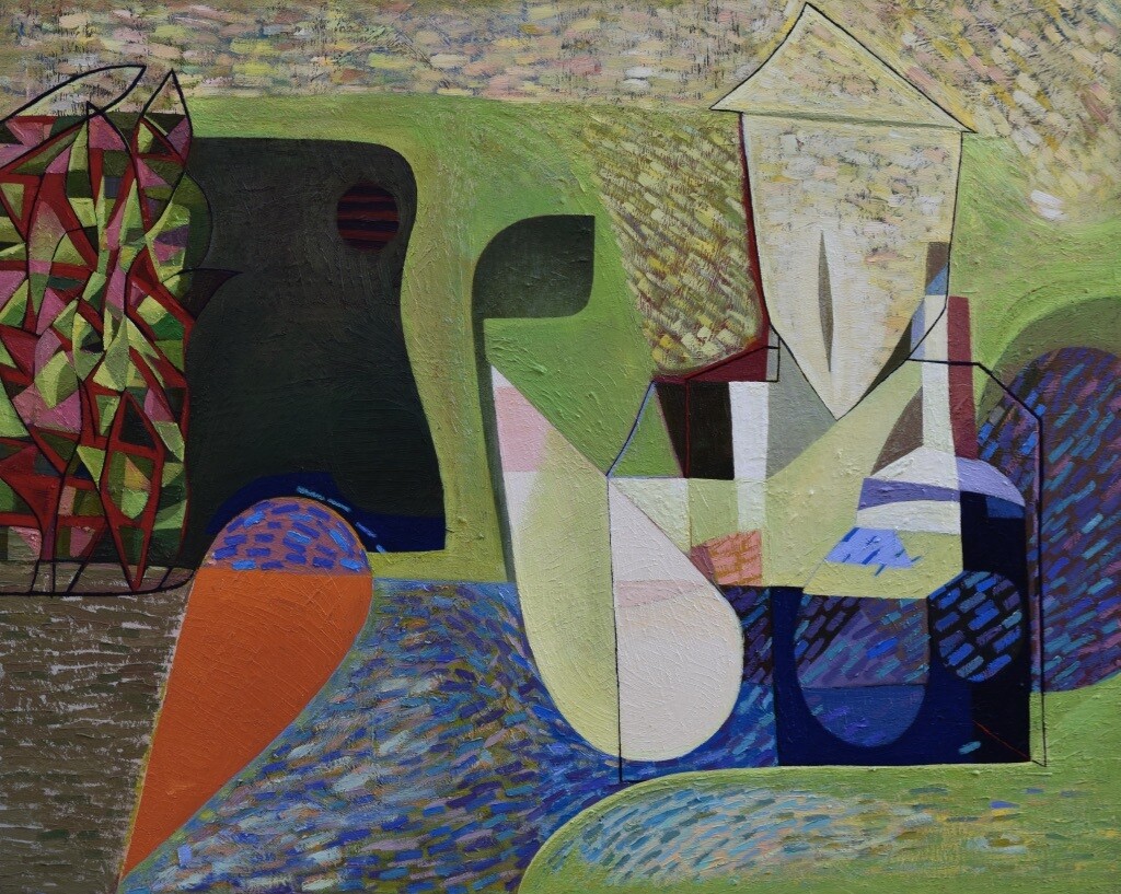 Oil Painting / Light as form Abstract Figurative Painting    / / Size: ca.. 80 x 100 x 2 cm