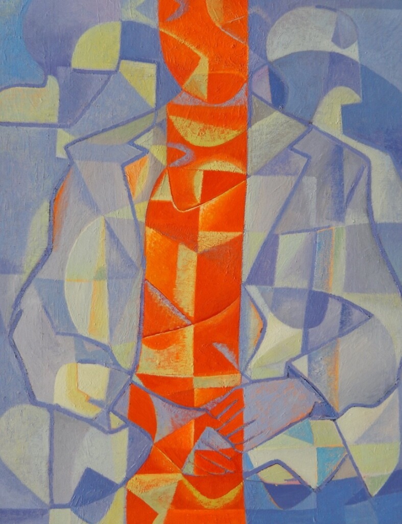 Collage, original / print on handmade paper with acrylic on canvas / original signature of the artist on the back of the work  // Size : ca. 47 x 61 x 4 cm