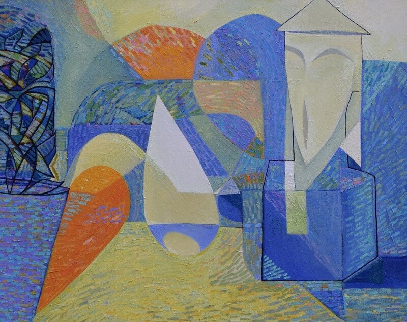 Collage, original / print on handmade paper with acrylic on canvas / original signature of the artist on the back of the work // Size : ca. 47 x 61 x 4 cm Collage, original / print on handmade paper with acrylic on canvas / original signature of the artist on the back of the work // Size : ca. 47 x 61 x 4 cm