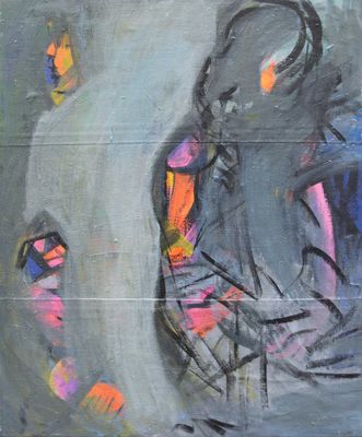 Human - Acryilc Painting // Size : ca. 60 x 60 x 2 cm, Human - Acryilc Painting // Size : ca. 60 x 60 x 2 cm,