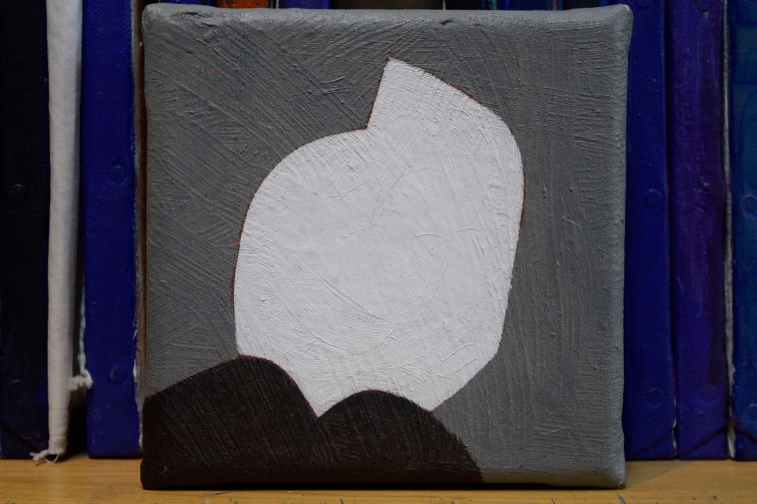 Oil Painting / Light as form Abstract Painting  //Size : ca. 15 x 15 x 5 cm,