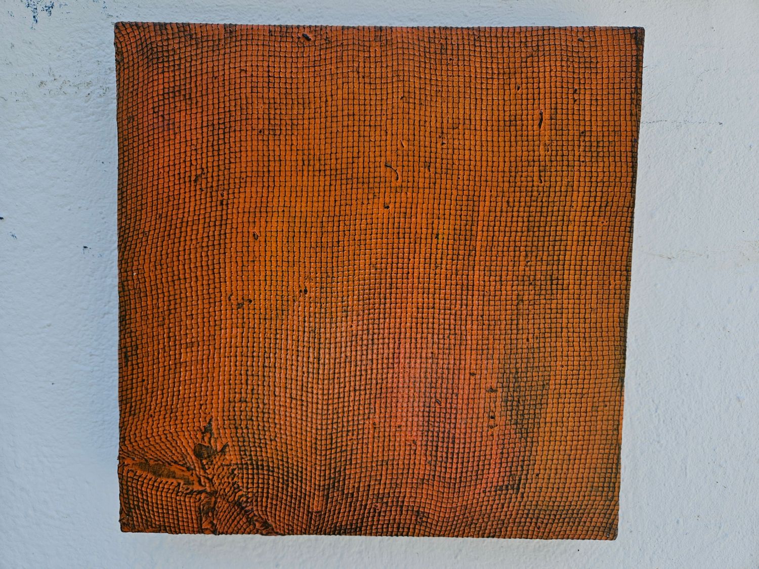 Collage Clothes  on Two fabrics  Canvas // Size : ca. 30 x 30 x 4 cm,