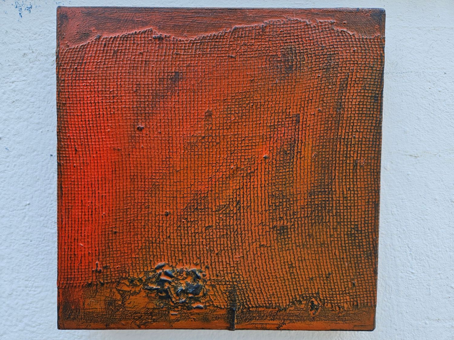 Collage  Clothes, collage &  acrylic With powder color pigment
 on   canvas  // Size: ca. 30 x 40 x 3 cm,