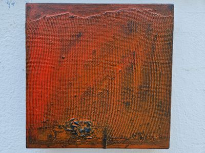 Collage Clothes, collage & acrylic With powder color pigment
on canvas // Size: ca. 30 x 40 x 3 cm, Collage Clothes, collage & acrylic With powder color pigment
on canvas // Size: ca. 30 x 40 x 3 cm,