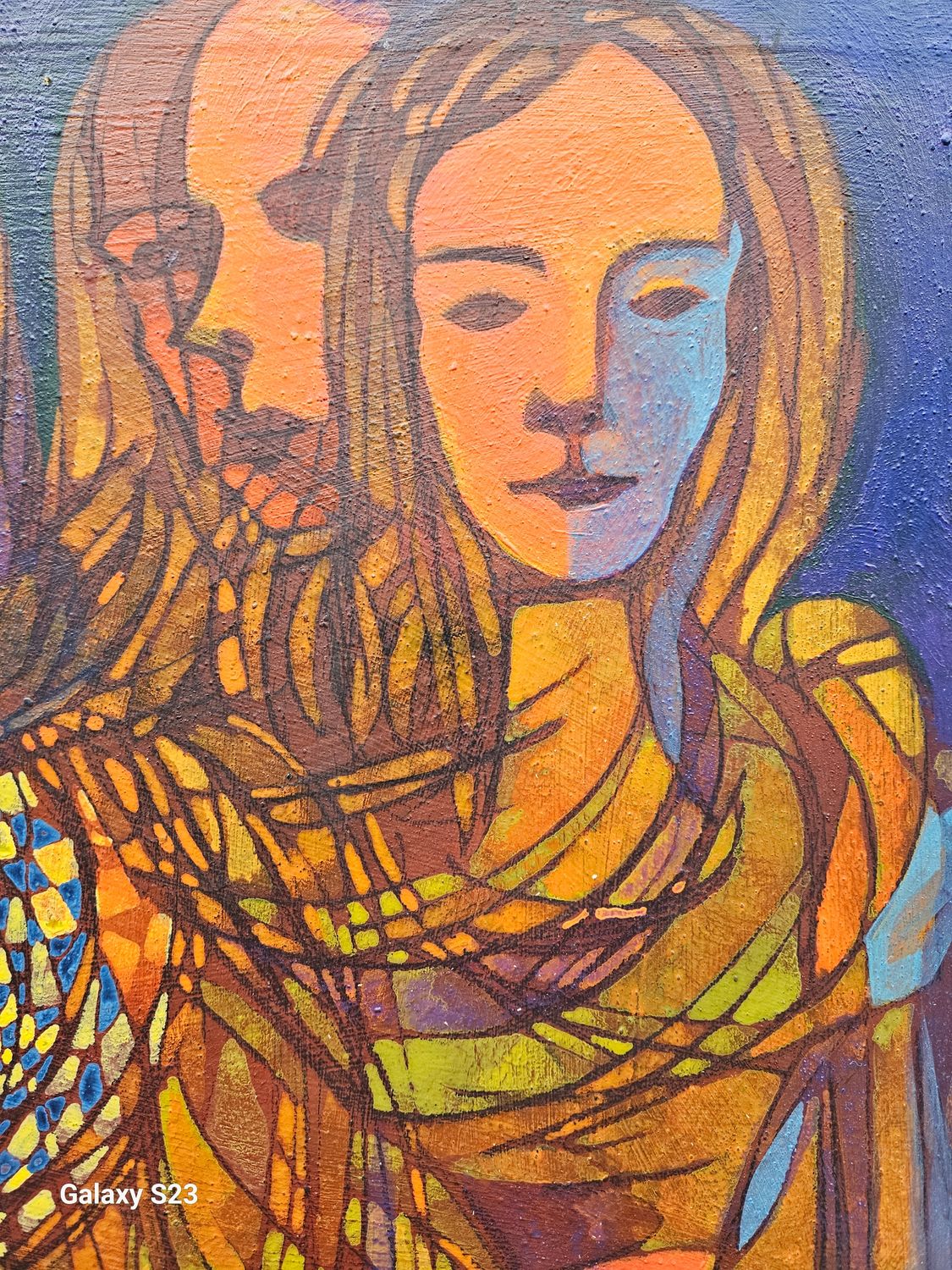 Acryilc   ,Pigment , on the canvas.  // Size : ca. 85 x 120 x 4 cm,