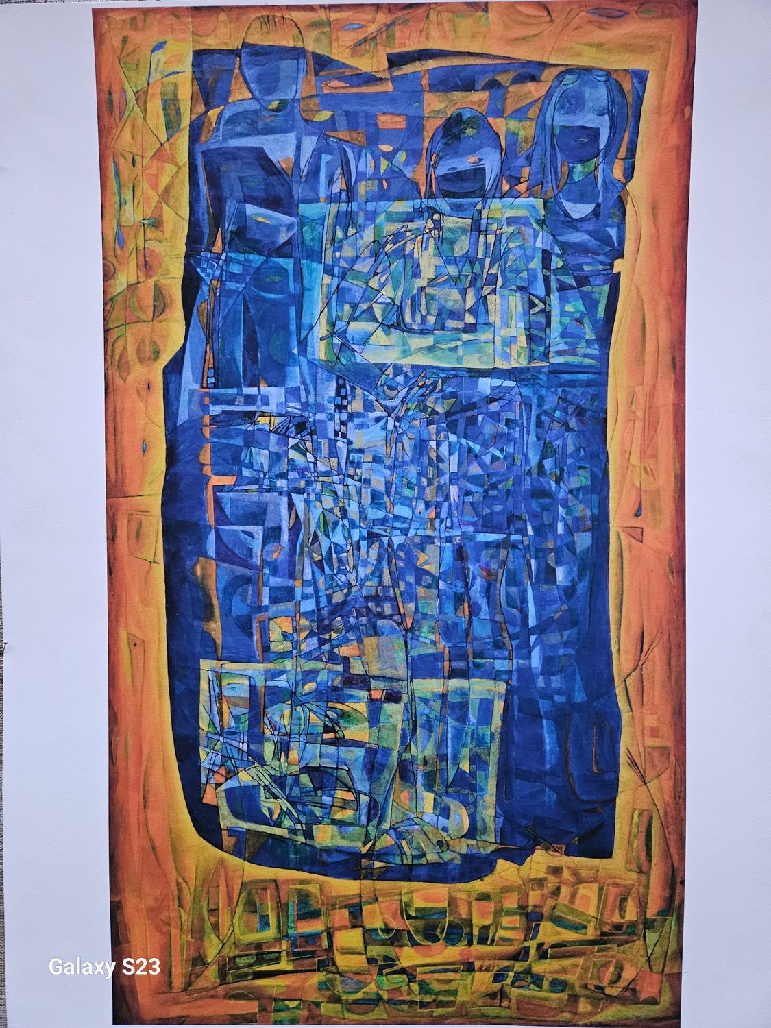 Collage, original / print on handmade paper with acrylic on canvas // Size ca.47 x 61 x 4 cm​
