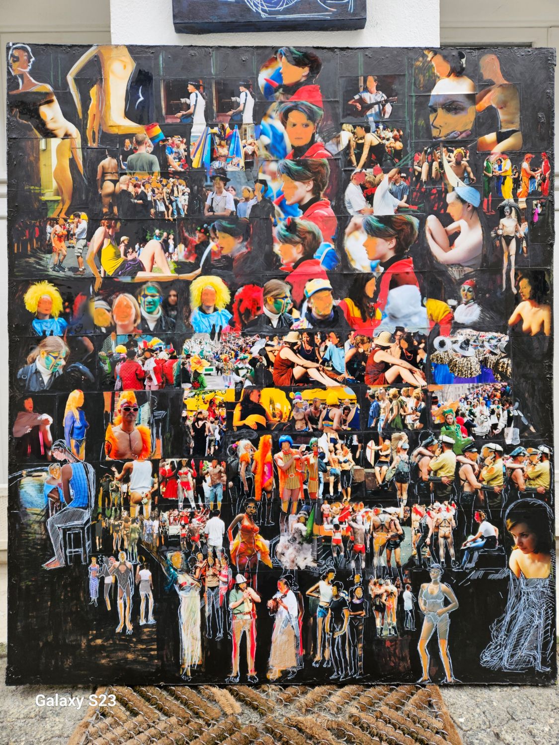 foto Paintings ,Pigment and acrylic collaged on photo and wood and frame// Size: ca.. 120 x 140 x 4 cm