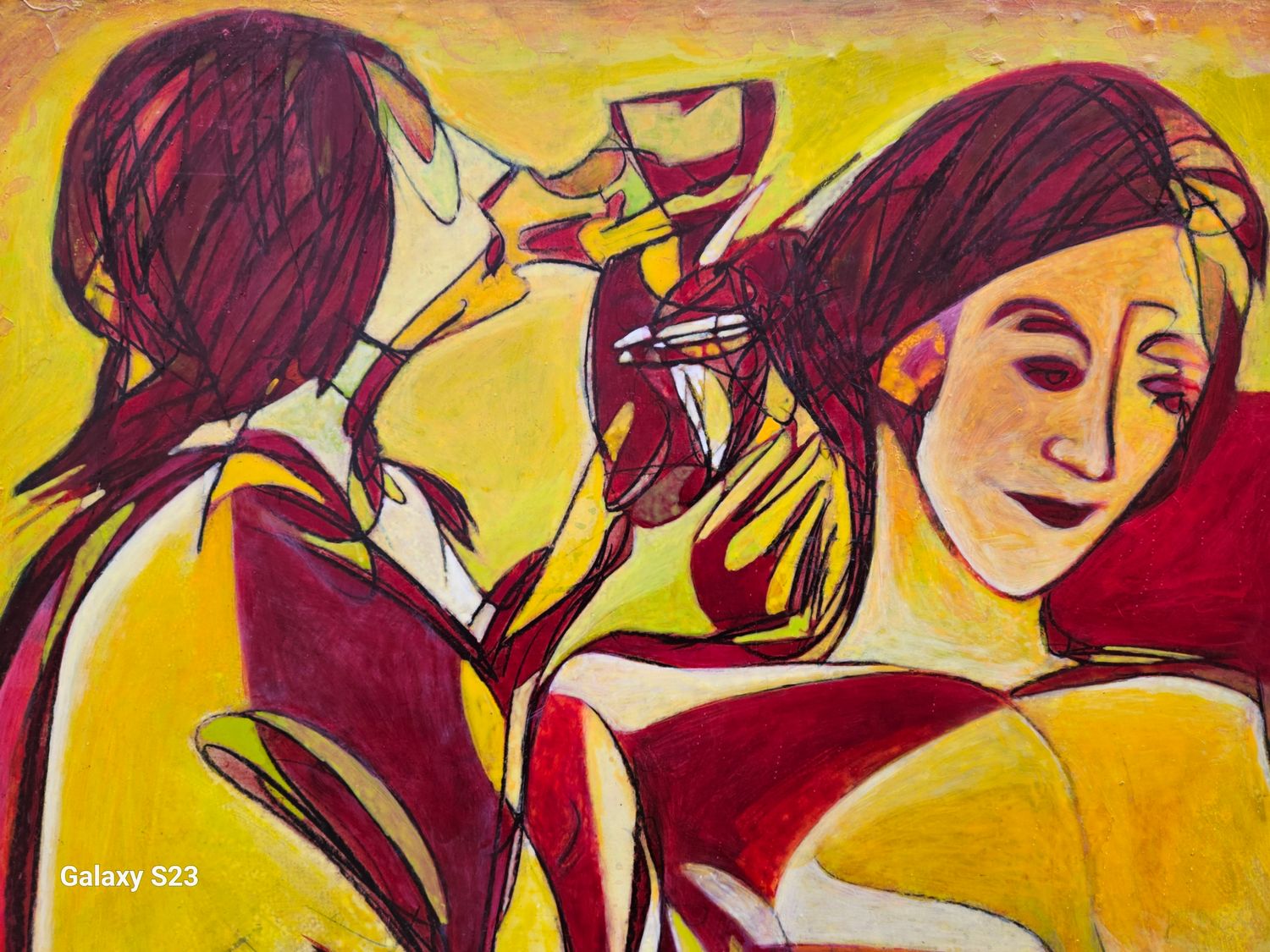Collage wood & canvas  / Acryilc  on wood on canvas  /  Figurative , Light as Form // Size: ca..120 x 140 x 4 cm