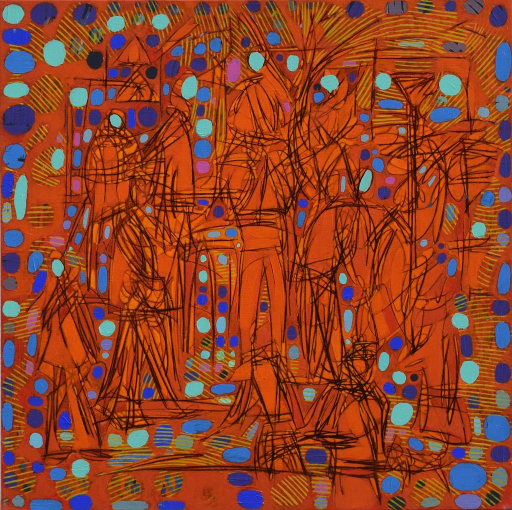 City, Acryilc / Size : ca. 80 x 80 x 2 cm, City, Acryilc / Size : ca. 80 x 80 x 2 cm,