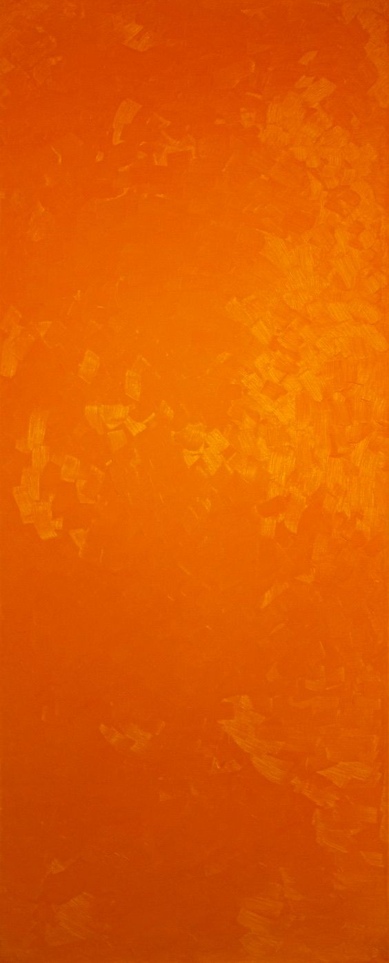 Orange  Oil  on canvas  with wooden frame  // Size: ca. 80 x 200 x 2 cm,