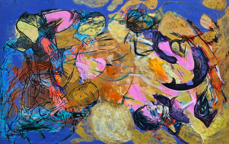 Sia , Acryilc on Canvas   //Dimension : ca. 130 x 200 x 4 cm,