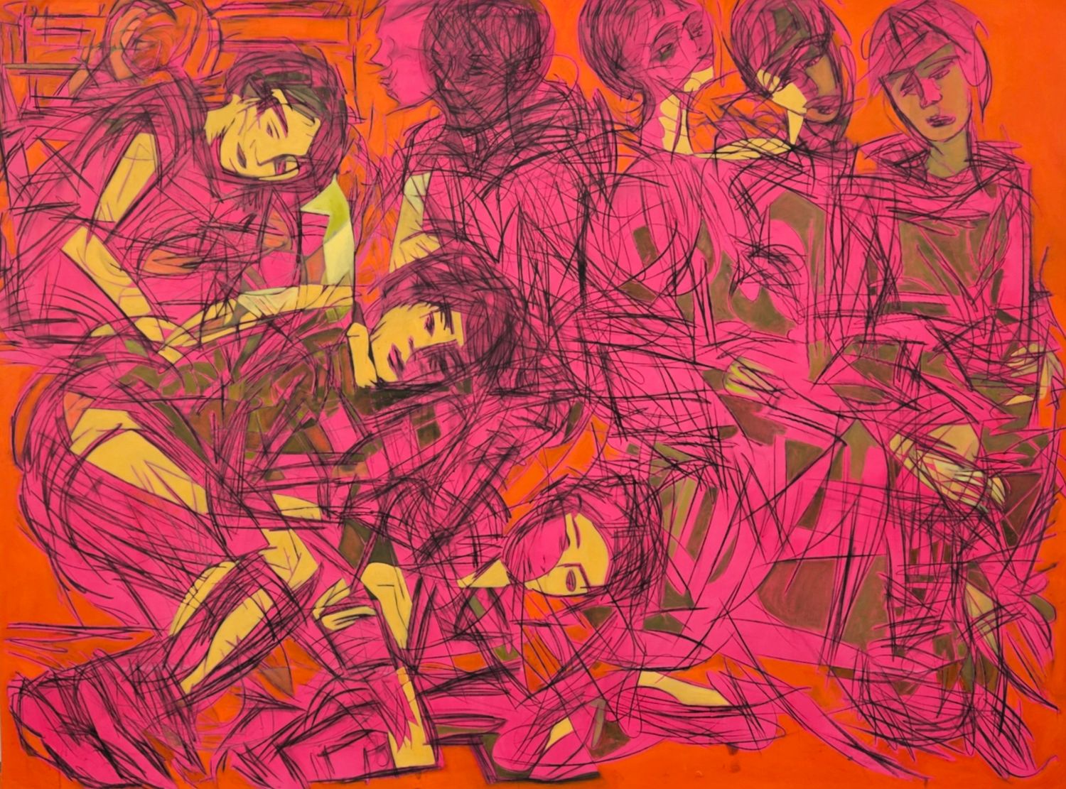 Ari und  Capiebara // Dimension : ca.150 x 200 x 5 cm,