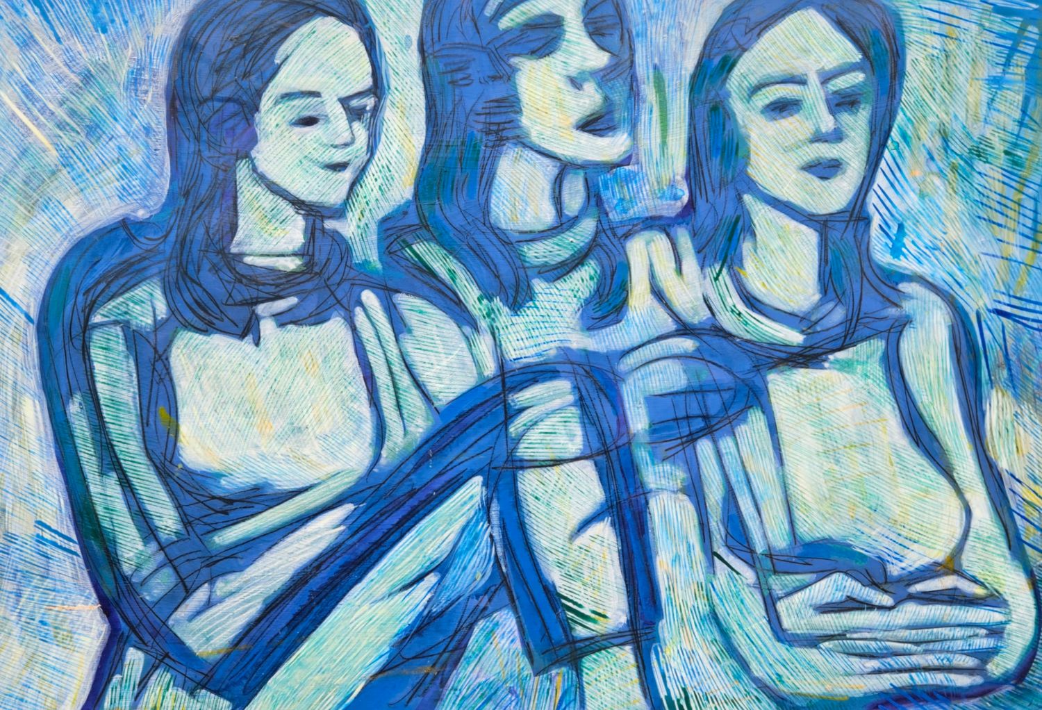 Im Ozean der Gedanken / ca.. 55 x 80 x 4 cm, Im Ozean der Gedanken / ca.. 55 x 80 x 4 cm,