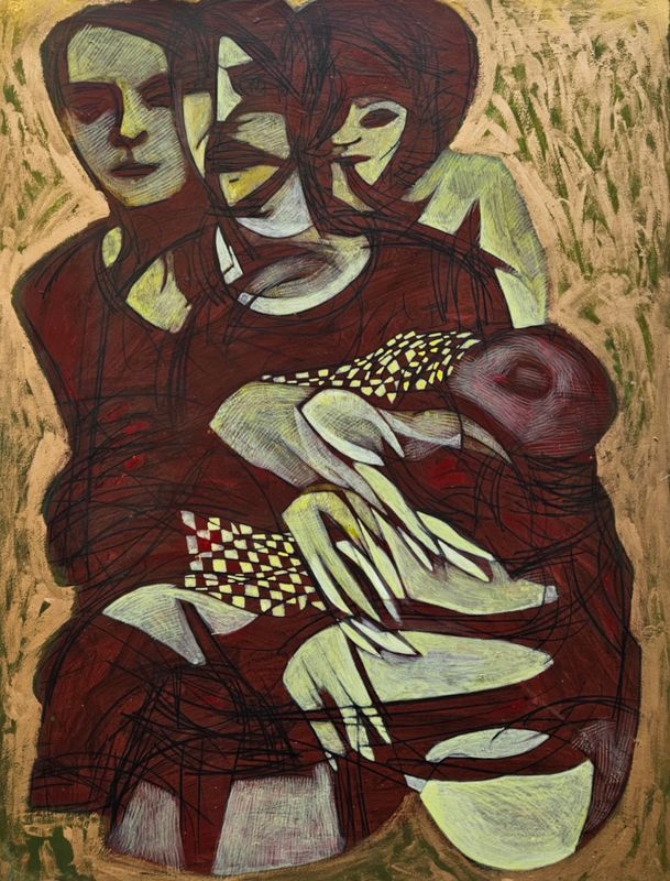 drei Gesichter  ein Mutter 