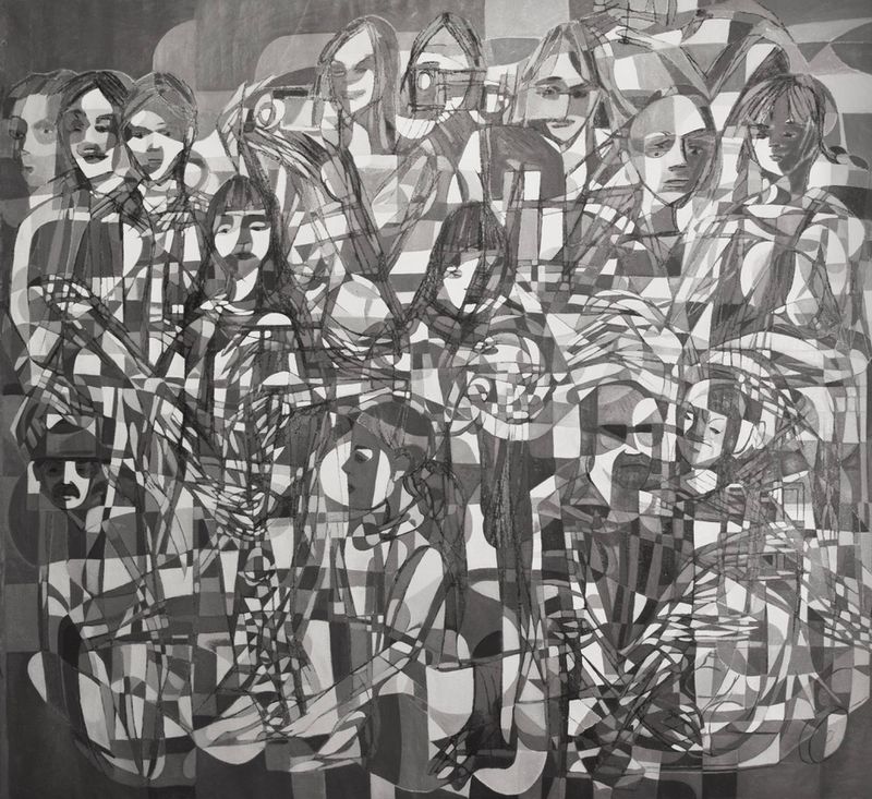 Grau / Licht als form 200 x 230 x 4 cm Grau / Licht als form 200 x 230 x 4 cm