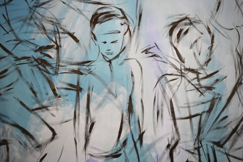 (Family in Mainz)  Oil Painting // Size: ca.210 x 6000 cm / Oil Bild  /