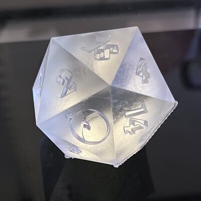 40 mm D20 Chonk Custom - raw, unpolished 40 mm D20 Chonk Custom - raw, unpolished