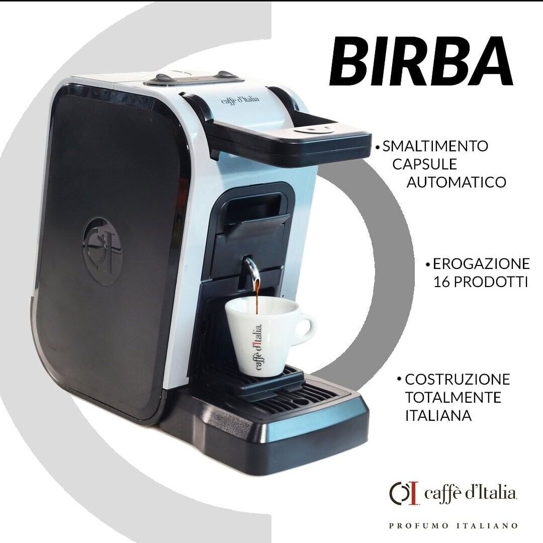 Coffee Machine Birba capsules caffè d'Italia free 100 Capsule 777milabaci