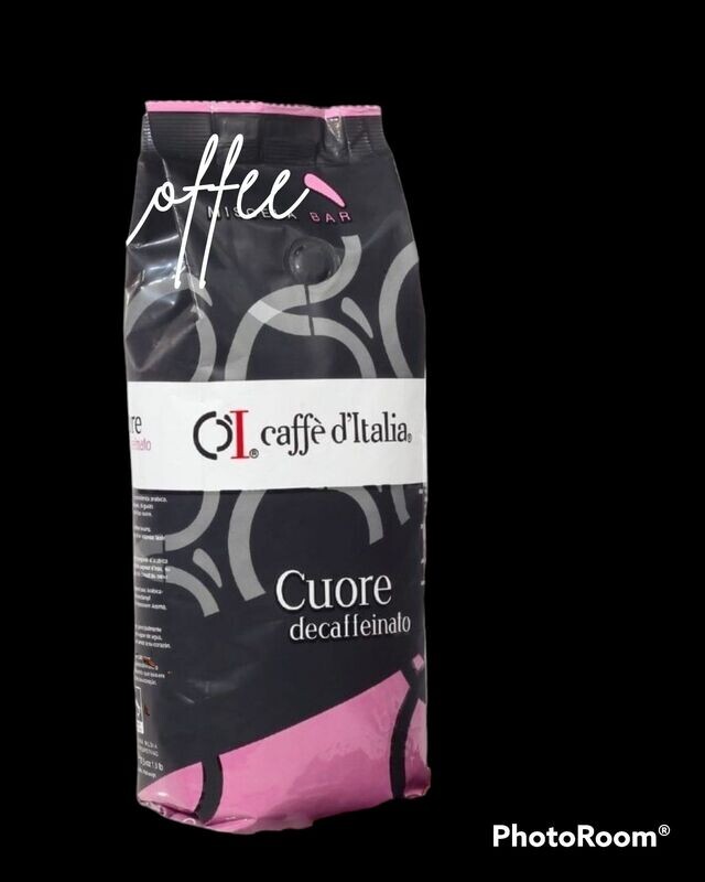 Coffee Beans Decaf Caffe D'Italia Bag 500Gr