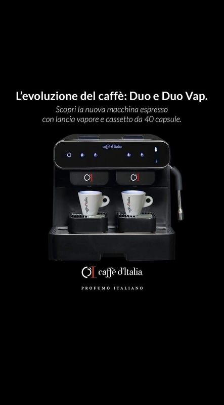 Coffee Machine Capsule Duo with steam and hot water