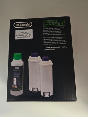 Delonghi Value Pack 200ml descale & water filter for coffee machine