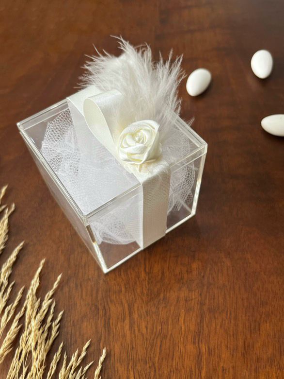 Μπομπονιέρα plexiglass κουτάκι