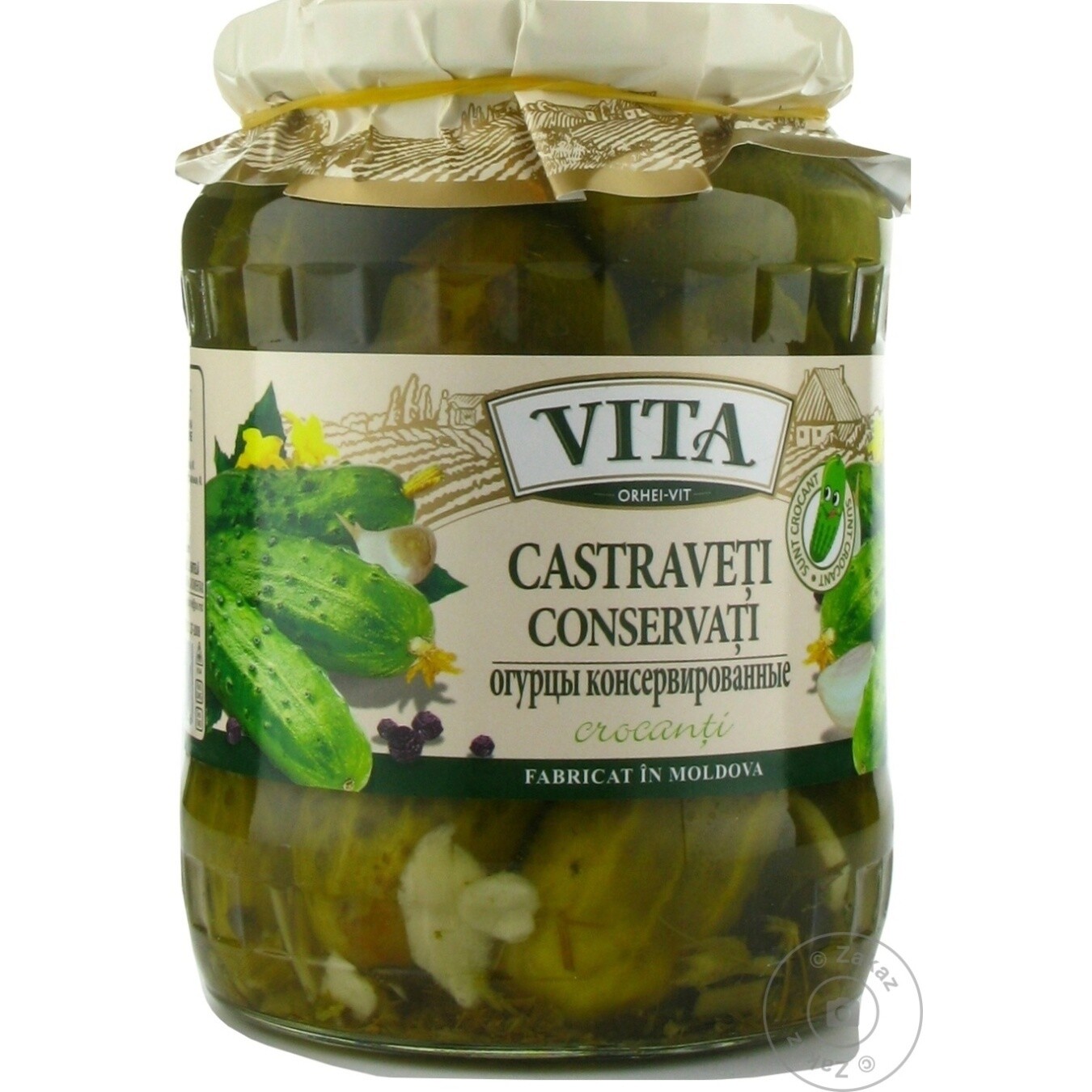 Canned cucumbers 675g VITA