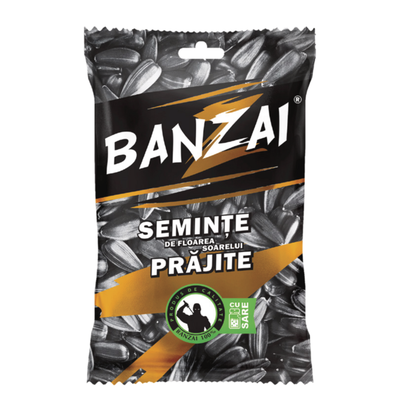 Banzai Sunflower seeds, roasted, with salt 1/ 100g (1x10) Banzai Sunflower seeds, roasted, with salt 1/ 100g (1x10)
