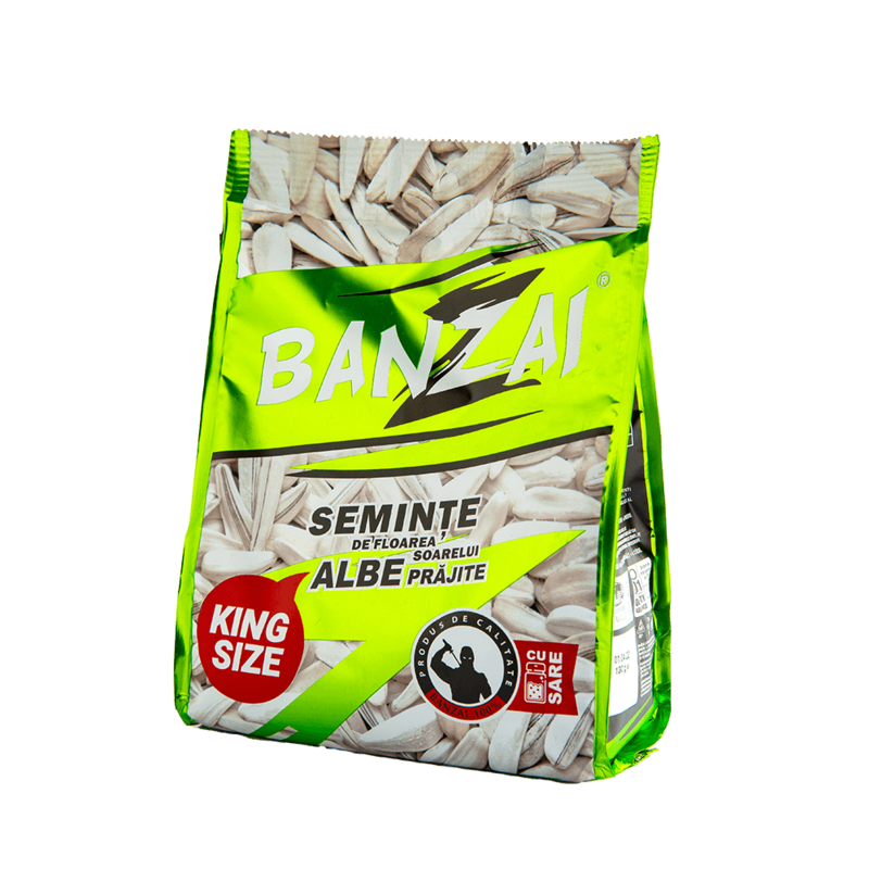 Banzai Sunflower seeds, roasted, with salt, 1/ 145g (1x8) Banzai Sunflower seeds, roasted, with salt, 1/ 145g (1x8)