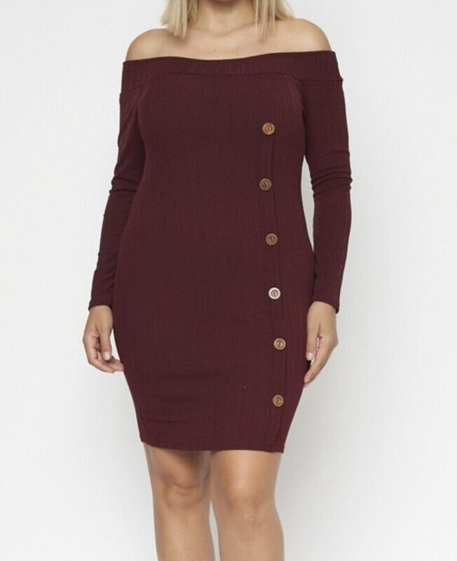 Burgundy Plus Size Dress