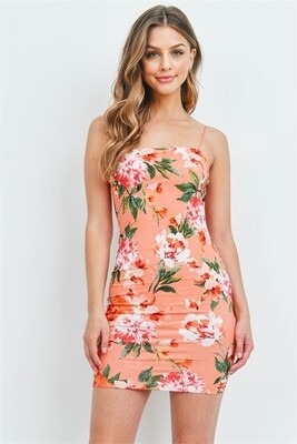Peach Floral Dress