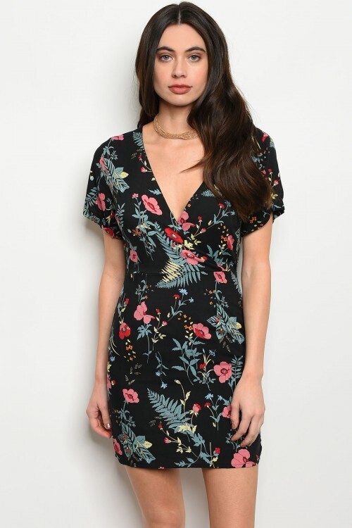 ​Black Floral Dress